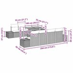 vidaXL Ensemble canapé jardin 7 pièces avec coussins beige en rotin poly