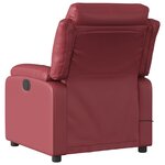 vidaXL Fauteuil de massage inclinable électrique rouge bordeaux