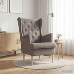 vidaXL Fauteuil Taupe Tissu