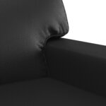 vidaXL Canapé à 2 places Noir 140 cm Similicuir