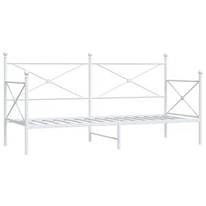 vidaXL Lit de repos sans matelas blanc 90x190 cm acier