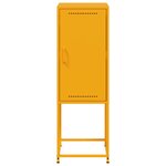 vidaXL Buffet jaune moutarde 36x39x107 cm acier