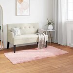 vidaXL Tapis en fausse Tafalla Rose 80 x 150 cm Polyester