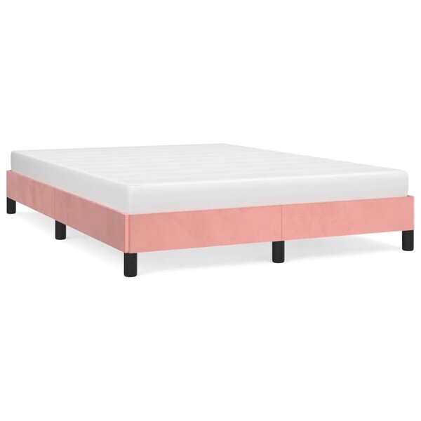 vidaXL Cadre de lit Rose 140x200 cm Velours