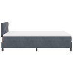 Lit à ressort vidaXL avec matelas et LED Gris foncé 120x190 cm en velours