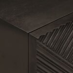 vidaXL Table de chevet noir 40x30x50 cm bois massif manguier et fer