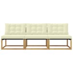 vidaXL Sofa de milieu extérieur Bois d'Acacia Massif Blanc