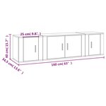 vidaXL Ensemble de meubles TV 3 Pièces Sonoma gris Bois d'ingénierie