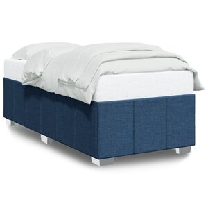 vidaXL Cadre de lit sans matelas bleu 90x200 cm tissu