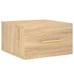 vidaXL Tables de chevet murales 2 Pièces chêne sonoma 35x35x20 cm