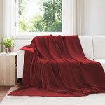 vidaXL Jeté Rouge Bordeaux 220 x 240 cm Toison