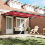 vidaXL Auvent Rouge 400 x 300 x 165 cm Polyester et Aluminium
