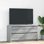 vidaXL Meuble TV sonoma gris 100x35x54 cm bois d'ingénierie