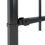 vidaXL Clôture de jardin avec dessus en cerceau Acier 1 7 m Noir
