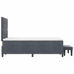 vidaXL Lit à ressorts avec matelas Gris foncé 120 x 200 cm Velours