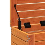 vidaXL Repose-pied de jardin cire marron 62x31 5x52 cm bois pin massif