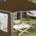 vidaXL Tente de fête pop-up 288 x 288 x 245 cm Taupe Tissu Oxford