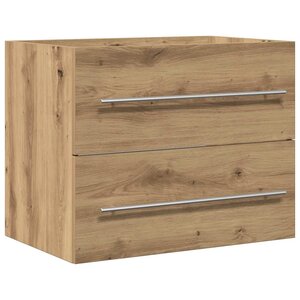 vidaXL Armoire lavabo de salle de bain chêne artisanal bois ingénierie