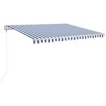 Vidaxl auvent rétractable automatique 450x300 cm bleu et blanc