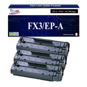 T3AZUR -3x Toners compatibles avec Canon FX3 / EP-A pour Canon T-Fax 374 T-Fax 382 T-Fax 8300 T-Fax 8400 T-Fax 8401 T-Fax 8500 T-Fax 8600 T-Fax 8601