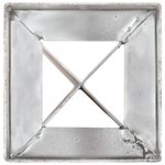 vidaXL Piquets au sol 2 Pièces Argenté 10x10x91 cm Acier galvanisé