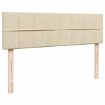 vidaXL Lit ottoman avec matelas crème 140x190 cm tissu
