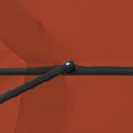 vidaXL Parasol de jardin Rouge  Noir 395 x 395 x 245 cm