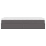 VidaXL Cadre de lit ottoman avec matelas gris 100x200 cm similicuir