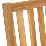 vidaXL Tabouret de bar 2 Pièces Naturel Bois de teck massif