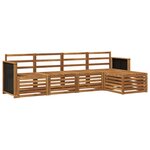 vidaXL Ensemble de canapés d'extérieur 5 pc Naturel