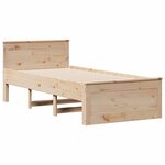 vidaXL Cadre de lit sans matelas avec tête de lit 75x190 cm pin massif