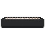 vidaXL Cadre de lit avec LED sans matelas noir 135x190 cm