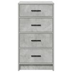 vidaXL Buffet Gris Béton 40x41x75 cm Bois d'ingénierie