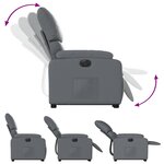 vidaXL Fauteuil inclinable électrique gris similicuir