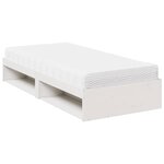 vidaXL Lit de jour avec matelas blanc 90x200 cm bois de pin massif