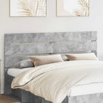 vidaXL Tête de lit Gris béton 200 cm Bois d'ingénierie