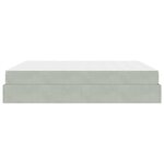 vidaXL Cadre de lit avec matelas avec matelas 2 Pièces Gris clair Velours