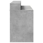 vidaXL Bureau et lumières LED gris béton 120x55x91cm bois d'ingénierie