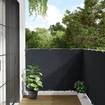 vidaXL Écran d'intimité de balcon anthracite 400x120 cm PVC