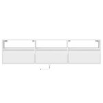vidaXL Meuble TV mural avec LED blanc 180x31x45 cm