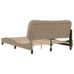 vidaXL Cadre de lit avec tête de lit Cappuccino 140x190 cm Similicuir