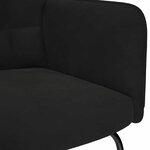 vidaXL Chaise à bascule avec repose-pied noir velours