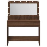 vidaXL Coiffeuse Chêne brun 100 x 41 x 135 cm Bois d'ingénierie