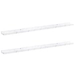 vidaXL Étagère Murale avec étagère 2 Pièces Marbre blanc 115 x 9 x 3 cm