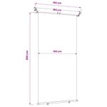 vidaXL Store latéral de balcon 160 x 250 cm 100  polyester fer acier