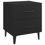 vidaXL Table de chevet Noir 40x35x47 5 cm