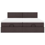 VidaXL Cadre de lit ottoman avec matelas marron foncé 200x200 cm tissu