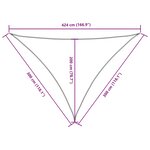 vidaXL Voile de parasol tissu oxford triangulaire 3x3x4 24m anthracite
