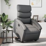 vidaXL Fauteuil inclinable électrique gris similicuir