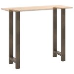 vidaXL Pieds de table de bar en acier naturel  2 pièces  50 x (110-111) cm